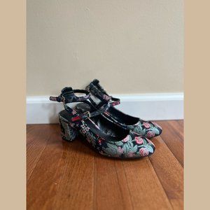Floral Block Heels